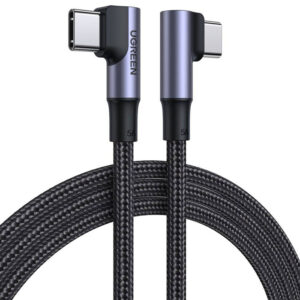 UGREEN USB-C to USB-C Right Angle Cable – 100W Fast Charge (90° Type-C)